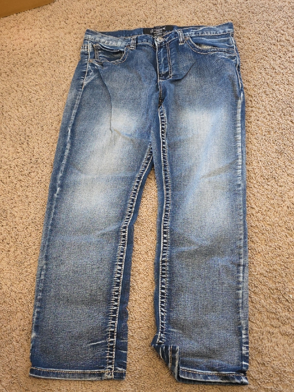 True Luck Women's Blue Washed Denim Jeans 34x30